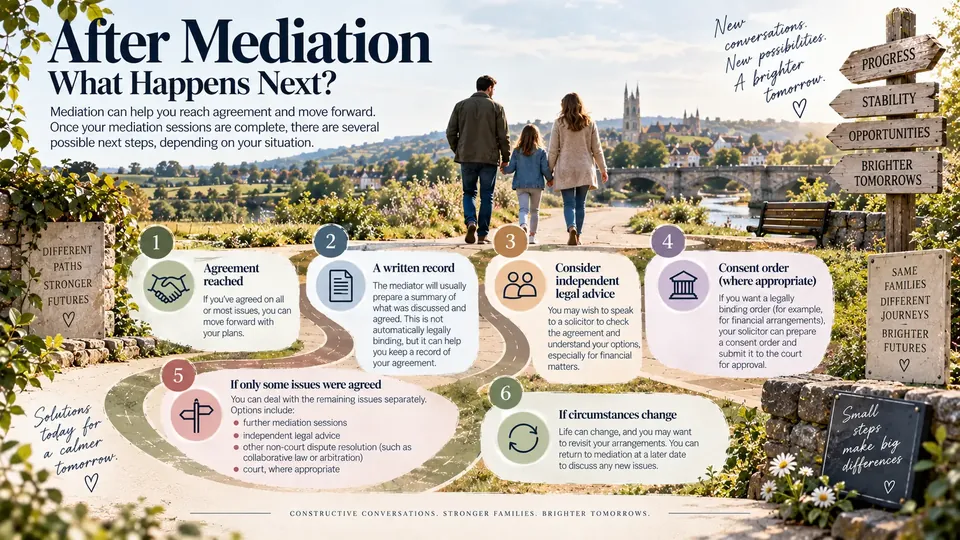 After mediation next steps consent order roadmap from Cavendish Family Mediation